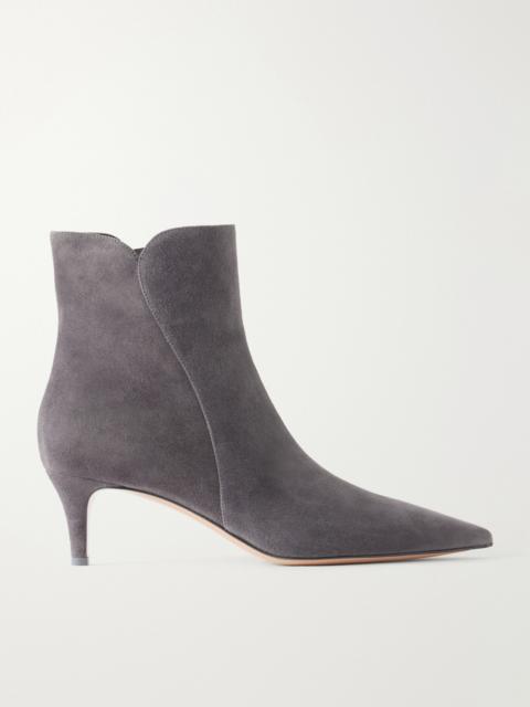 Gianvito Rossi Levy 55 Suede Ankle Boots