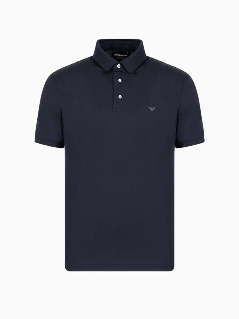 EMPORIO ARMANI ASV Lyocell-blend jersey polo shirt