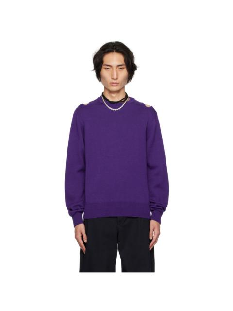 Jil Sander Purple Cutout Sweater