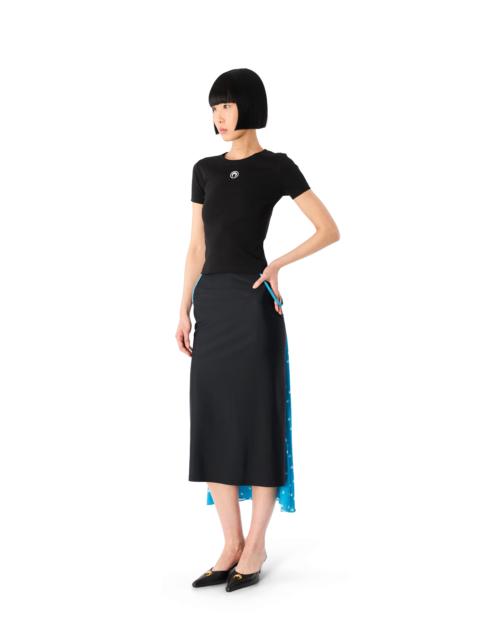 Marine Serre MIX FABRICS POLKA DOT LONG SKIRT