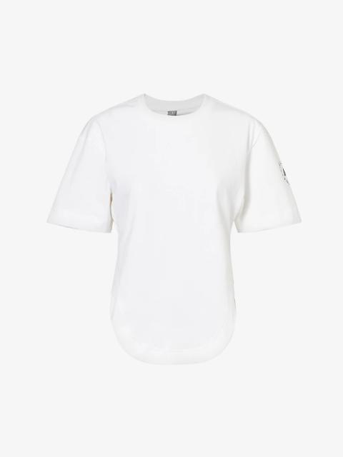 Sportswear brand-stamp organic-cotton T-shirt
