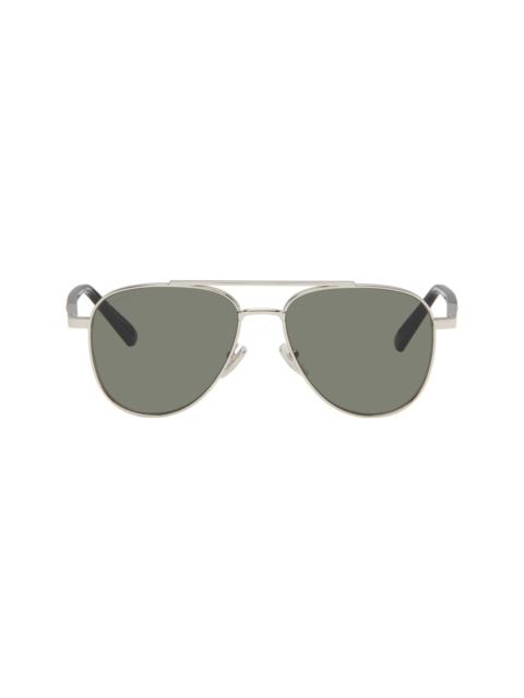 GUCCI Silver Subtle Web Sunglasses