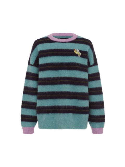 ALÉMAIS Domenica Teal Stripe Sweater