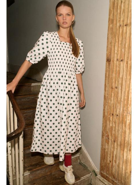 SHRIMPS Daria Dress - Green Spot/Cream