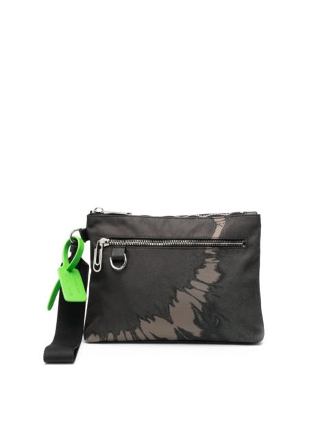 logo-print clutch bag