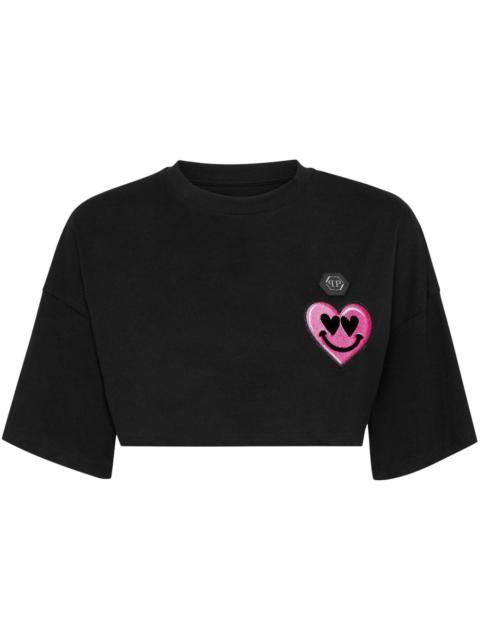 PHILIPP PLEIN cropped t-shirt