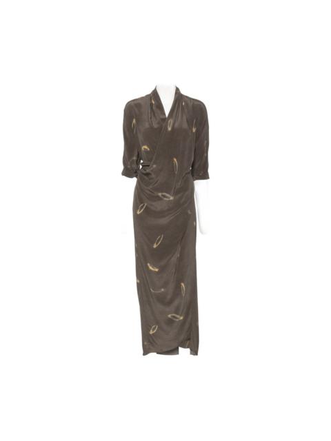 cortana Thea printed silk long dress