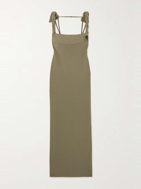 JACQUEMUS Open-back stretch-knit maxi dress