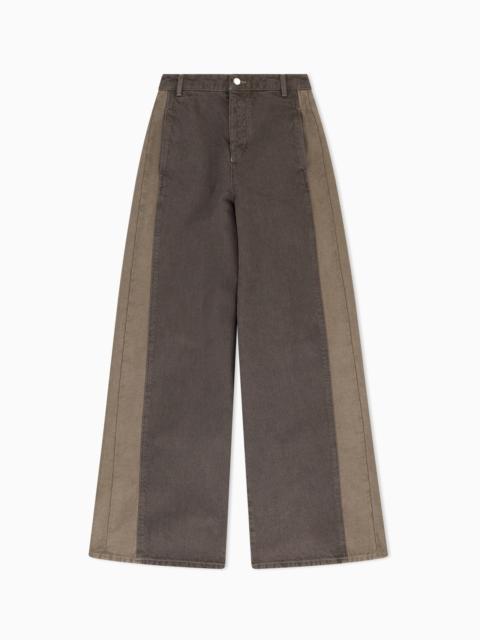 EMPORIO ARMANI FIVE-POCKET WIDE-LEG DENIM PANTS WITH RELAXED FIT