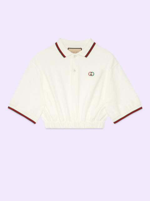 Cotton piquet polo shirt with Web