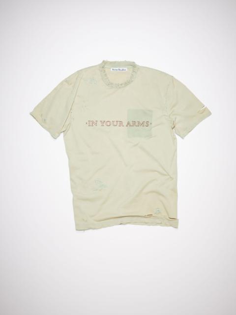 Acne Studios Distressed t-shirt - Dusty green