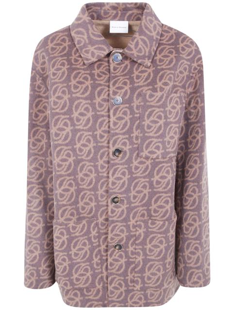 Drôle de Monsieur Button Shirt Jacket "Monogram"