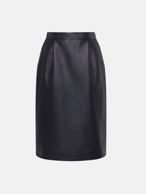 Alessandra Rich LEATHER MIDI SKIRT