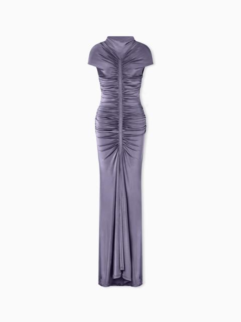 GIORGIO ARMANI ASV SHINY VISCOSE JERSEY LONG DRESS