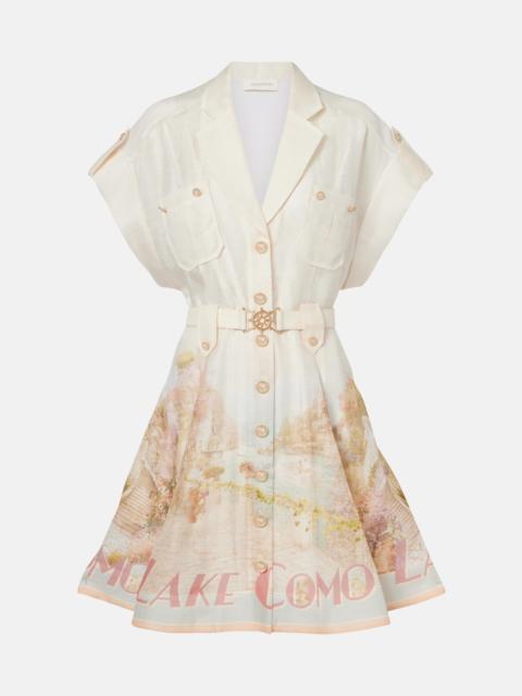 Zimmermann Como printed linen and silk shirt dress