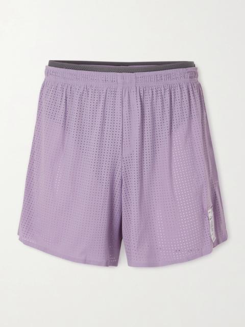 SATISFY Straight-Leg Logo-Appliqu&eacute;d 5" Space‑O&trade; Shorts
