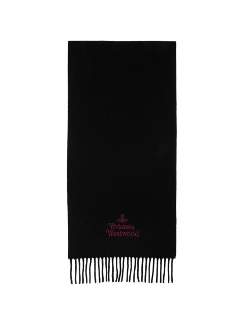 Vivienne Westwood Black Embroidered Scarf