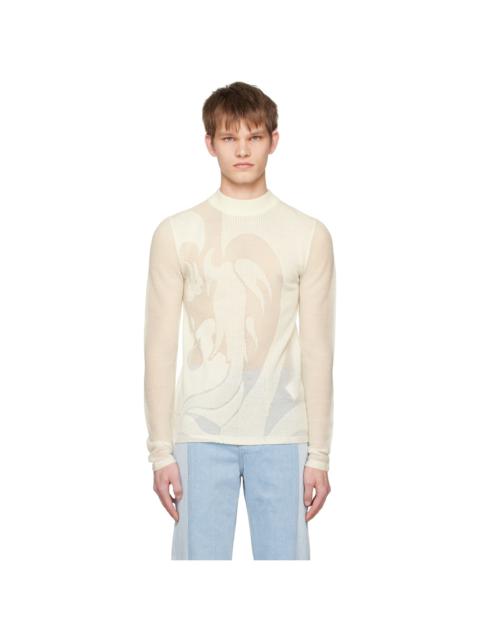 FENG CHEN WANG White Phoenix Turtleneck