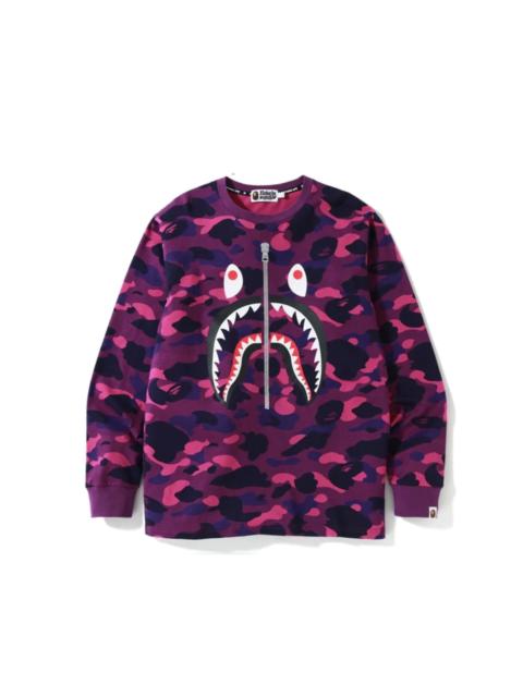 A BATHING APE® A Bathing Ape 'Camo Shark' Purple Long Sleeve