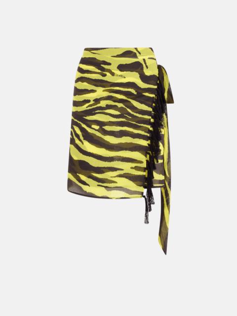 THE ATTICO BLACK AND YELLOW PAREO