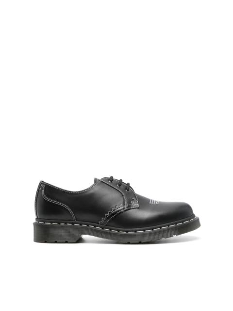 Dr. Martens contrast-stitching leather derby shoes