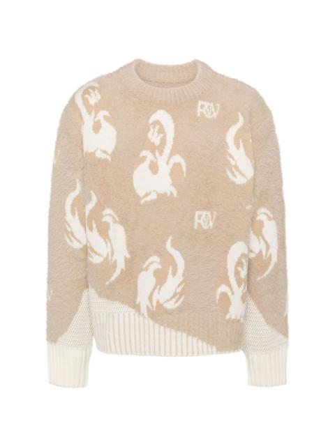 FENG CHEN WANG knitted pattern jumper