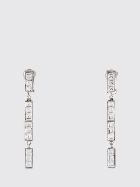 Alessandra Rich ALESSANDRA RICH Brass Earrings with Set Rhinestones
