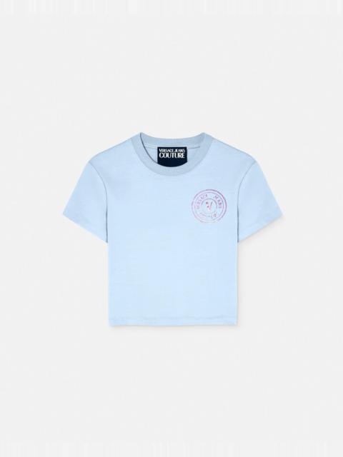 VERSACE JEANS COUTURE V-Emblem Cropped T-Shirt