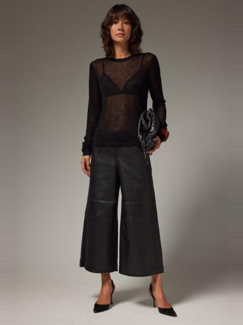 SPRWMN STRETCH LEATHER CULOTTE