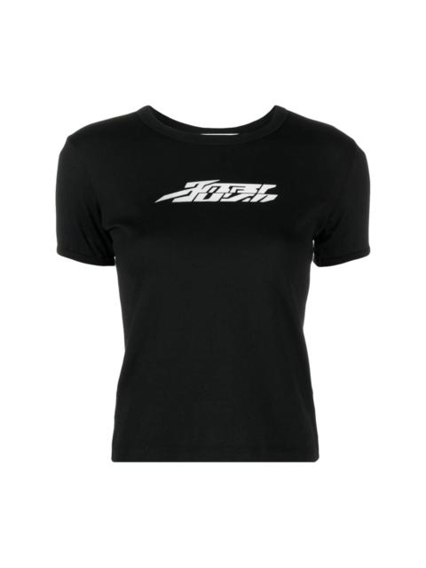 reflective-logo cotton T-shirt