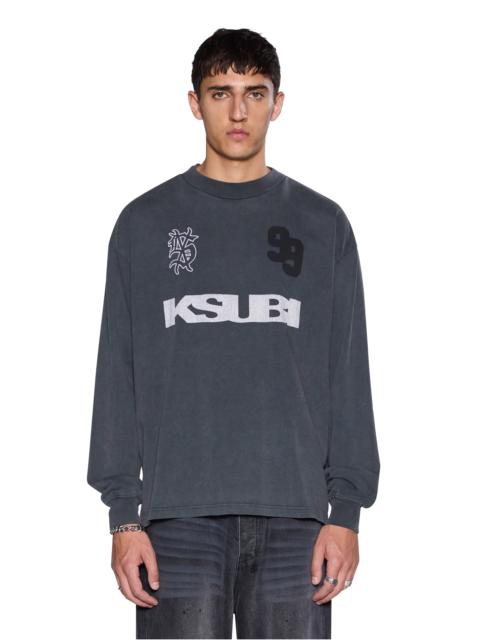 Ksubi RUGGED EKCESS LS TEE BLASTED BLACK