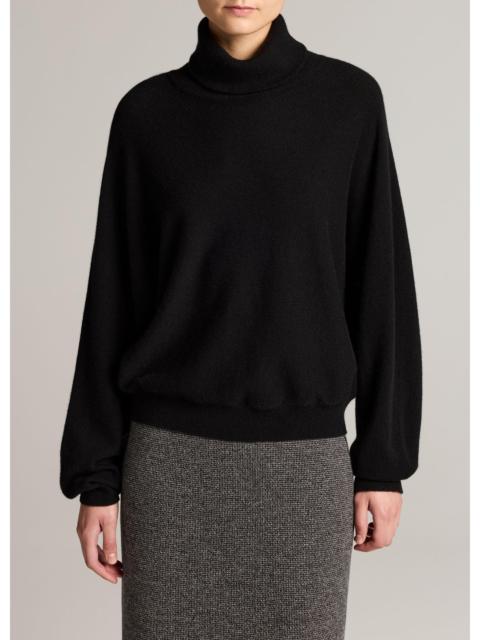 Vince Wool-Cashmere Dolman-Sleeve Turtleneck Sweater