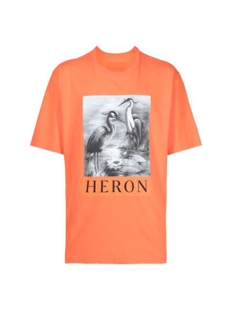 Heron-print T-shirt