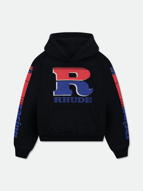 Rhude SPLIT PETROL LOGO HOODIE
