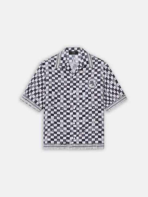 AMIRI MA CHECKERED BOWLING SHIRT