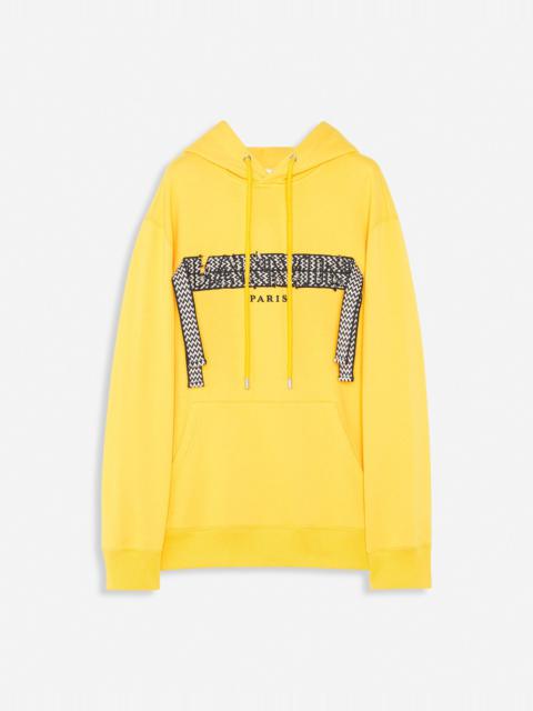 OVERSIZED EMBROIDERED LANVIN CURB LACE HOODIE