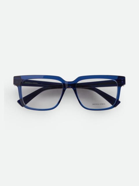 Bottega Veneta BV1256O Soft Recycled Acetate Square Eyeglasses
