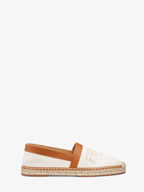 FENDI Undyed canvas espadrilles