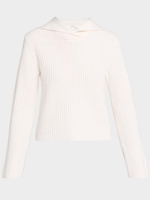 Vince Ribbed Wool-Cashmere Sailor Sweater