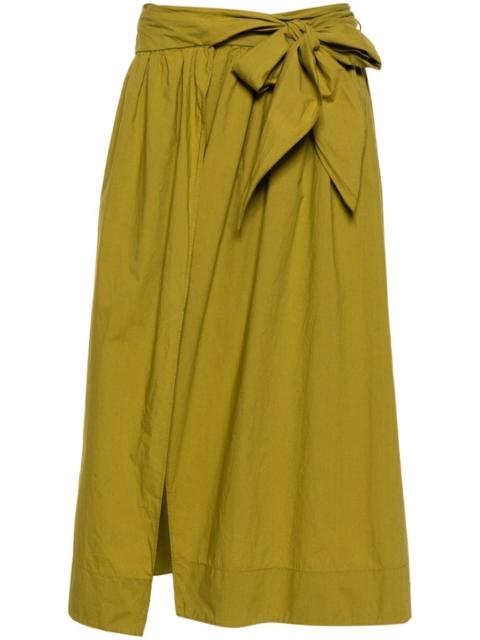 forte_forte ruched-detail cotton full skirt