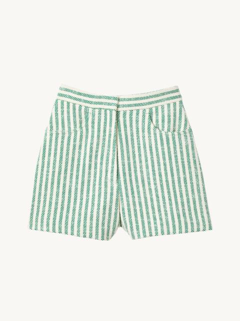 Sandro Wide striped shorts