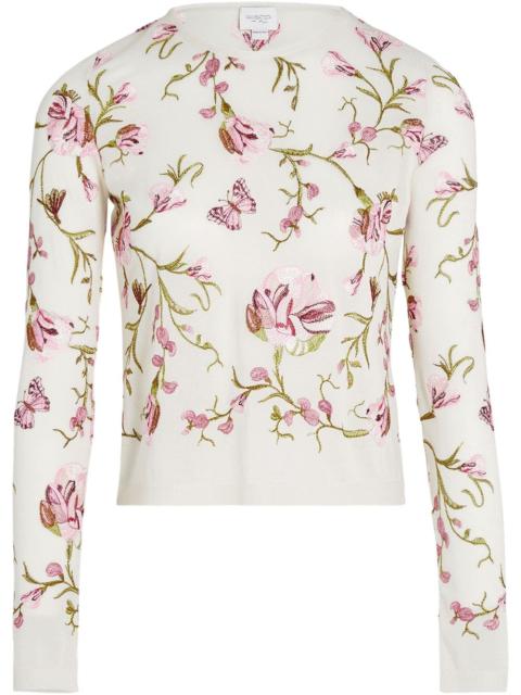 GIAMBATTISTA VALLI floral-intarsia sweater