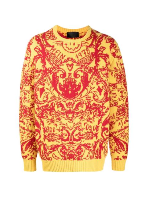 PHILIPP PLEIN intarsia-knit design jumper