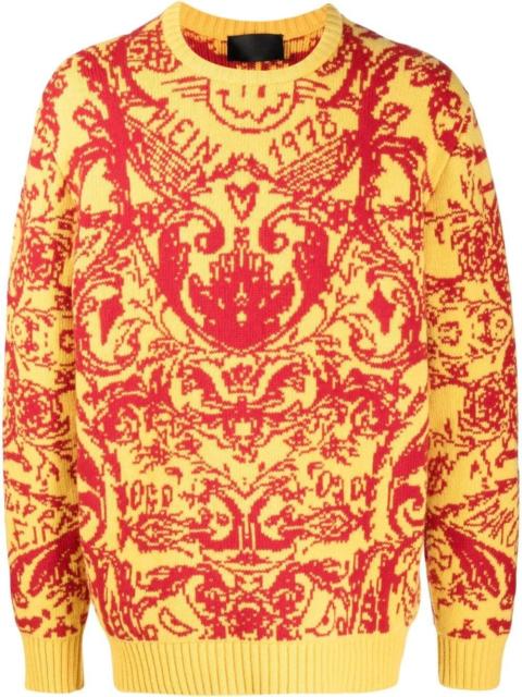 PHILIPP PLEIN intarsia-knit design jumper