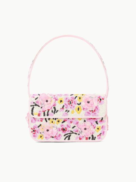 STAUD STAUD TOMMY BEADED BAG BLOSSOM FLORAL TAPESTRY