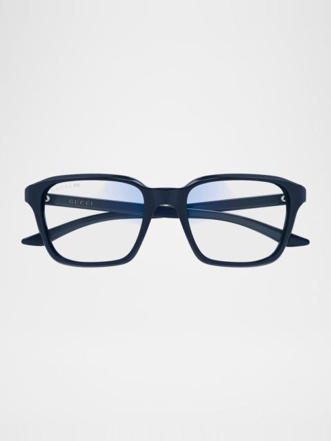 GUCCI Men's 52MM Acetate Rectangle Optical Eyeglasses