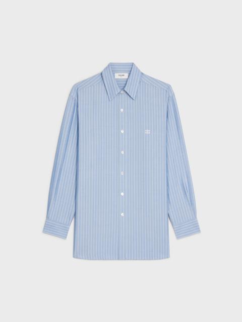 CELINE Boyfriend shirt in striped Silk