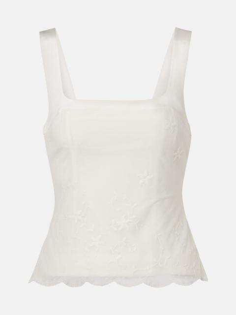POSSE Cove embroidered tulle top