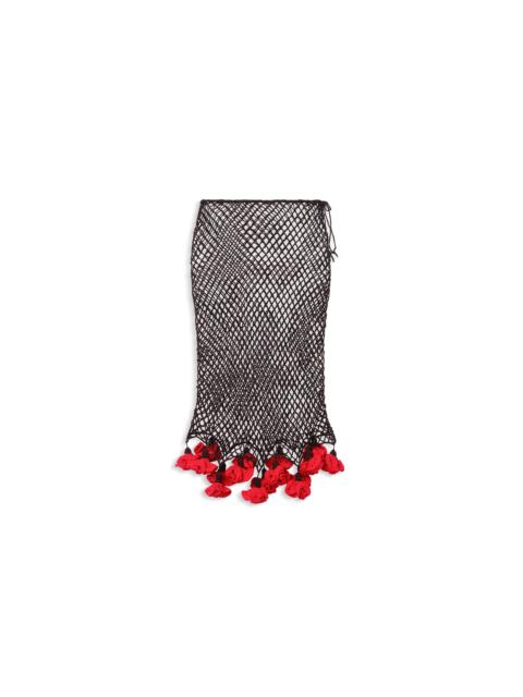 Alaïa FLORAL CROCHET SKIRT
