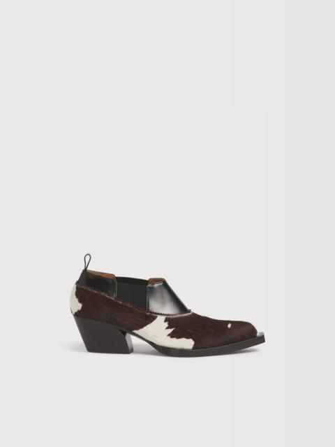 Marni COW-PRINT PONYHAIR COWBOY LOW-CUT BOOT